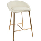 26" Counter Stool with Curved Upholstered Seat