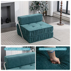 Green Folding Sofa - Futon Sleeper Chair