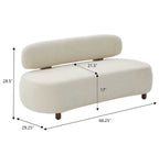 Lunara 66 in. Modern Curved Upholstered Chenille Sofa