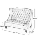 Modern Glam Velvet Loveseat