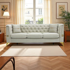 Modern Tufted Velvet Sofa with Pillows
