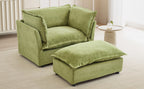 Modern Armchair Sofa with Movable Ottoman