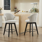 Wing Back Swivel Bar Stools Set of 2