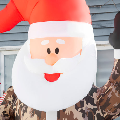 HOMCOM 8' Christmas Inflatable Outdoor Decorations Santa Claus