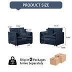 Oversized Chenille Accent Chair Set of 2
