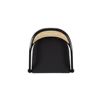 Americana Mid-Century Modern Cane Back Bar Stool in Jet