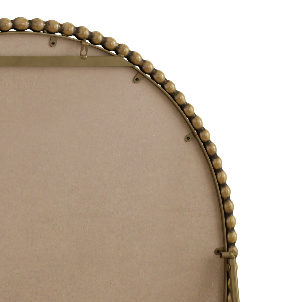 Iron Arch Retro Full Length Mirror with Supporting Feet, Gold