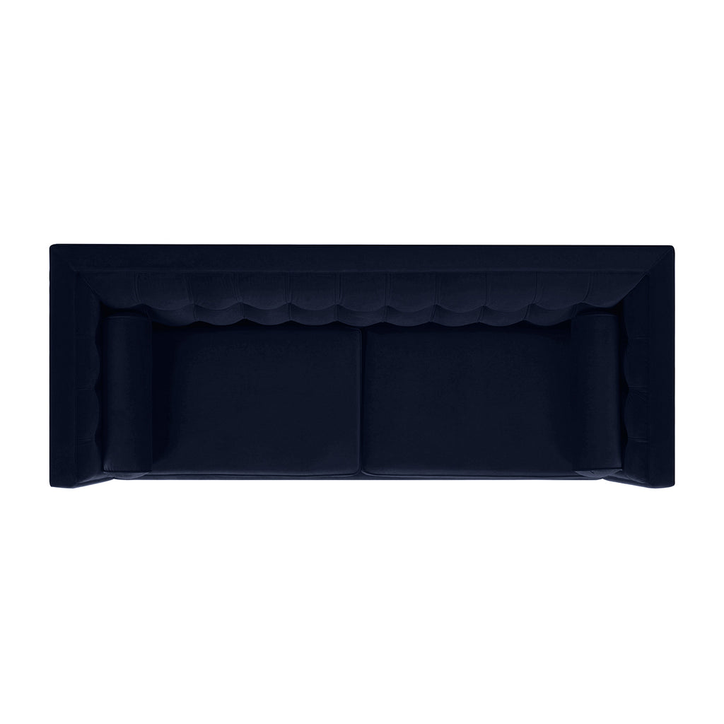 Jack 84" Modern Tuxedo Tufted Sofa, Dark