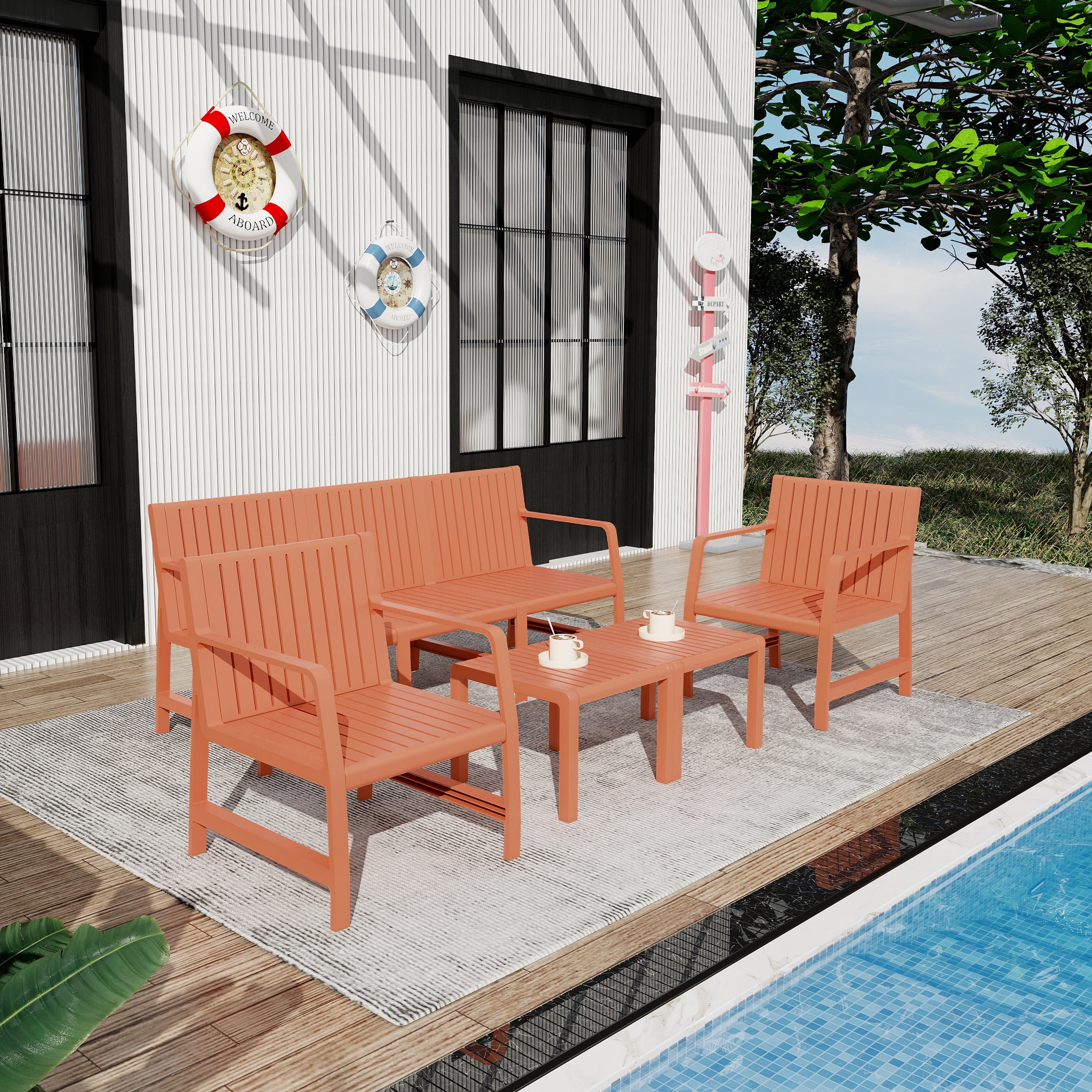 Summer 5-Piece Indoor/Outdoor Furniture Set