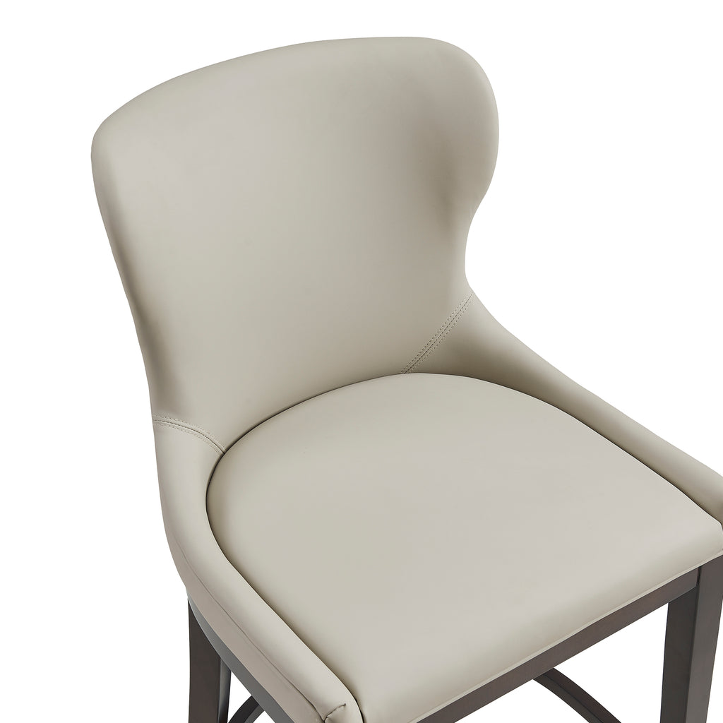 Blair Wood Upholstered Counter Stool in Stone