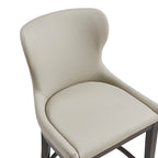 Blair Wood Upholstered Counter Stool in Stone