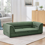 Oversized Pet Sofa, Curved Armrest Rectangular Dog Sofa
