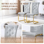 Set of 4 Retro Alligator Skin Upholstered Dining Chairs