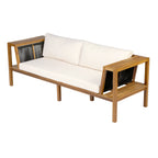 Teak Finish Acacia Wood Outdoor Daybed Sofa Set