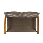 Hampton Outdoor Acacia Wood Wicker Loveseat