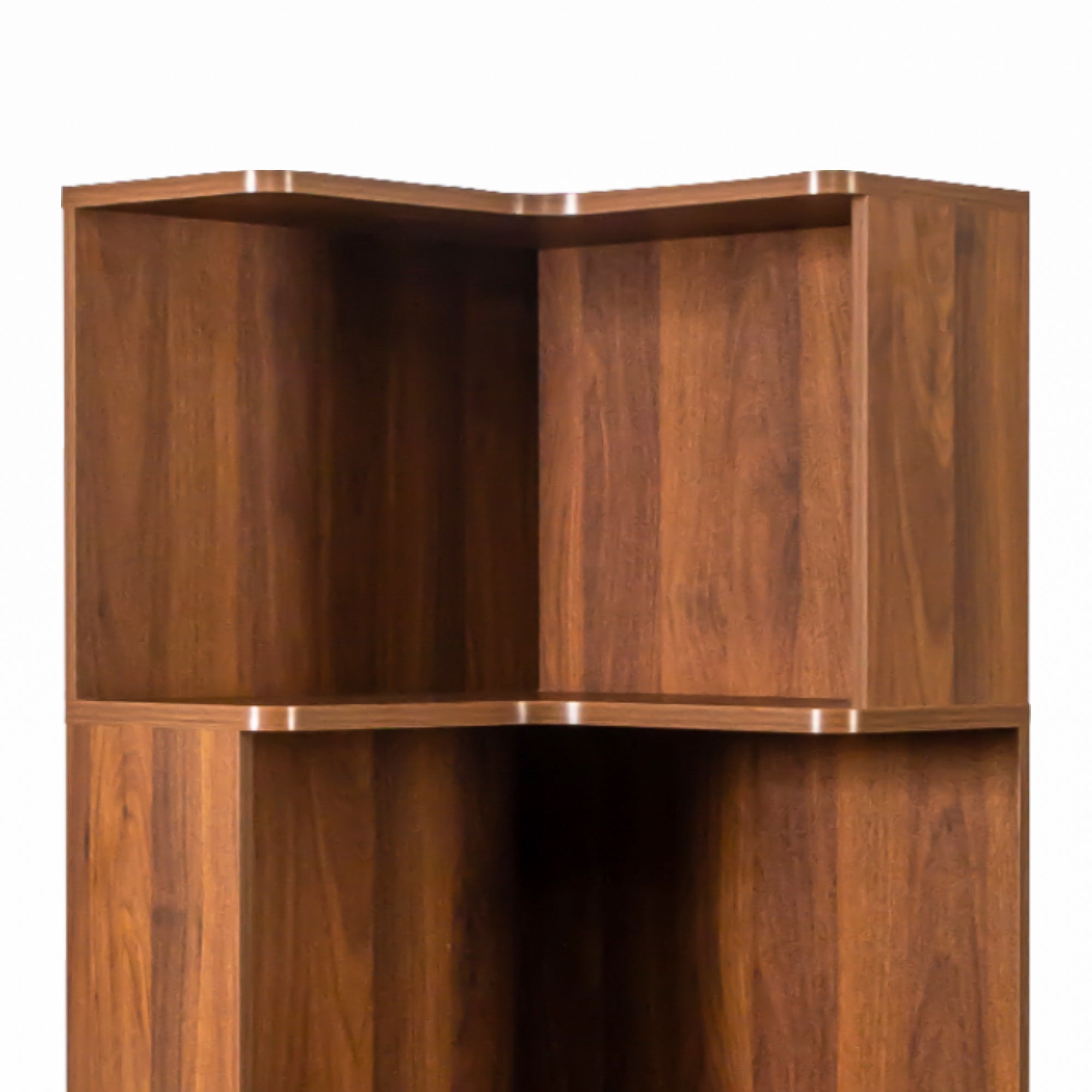 5 Tier Corner Bookshelf with Baffle and LED Lights