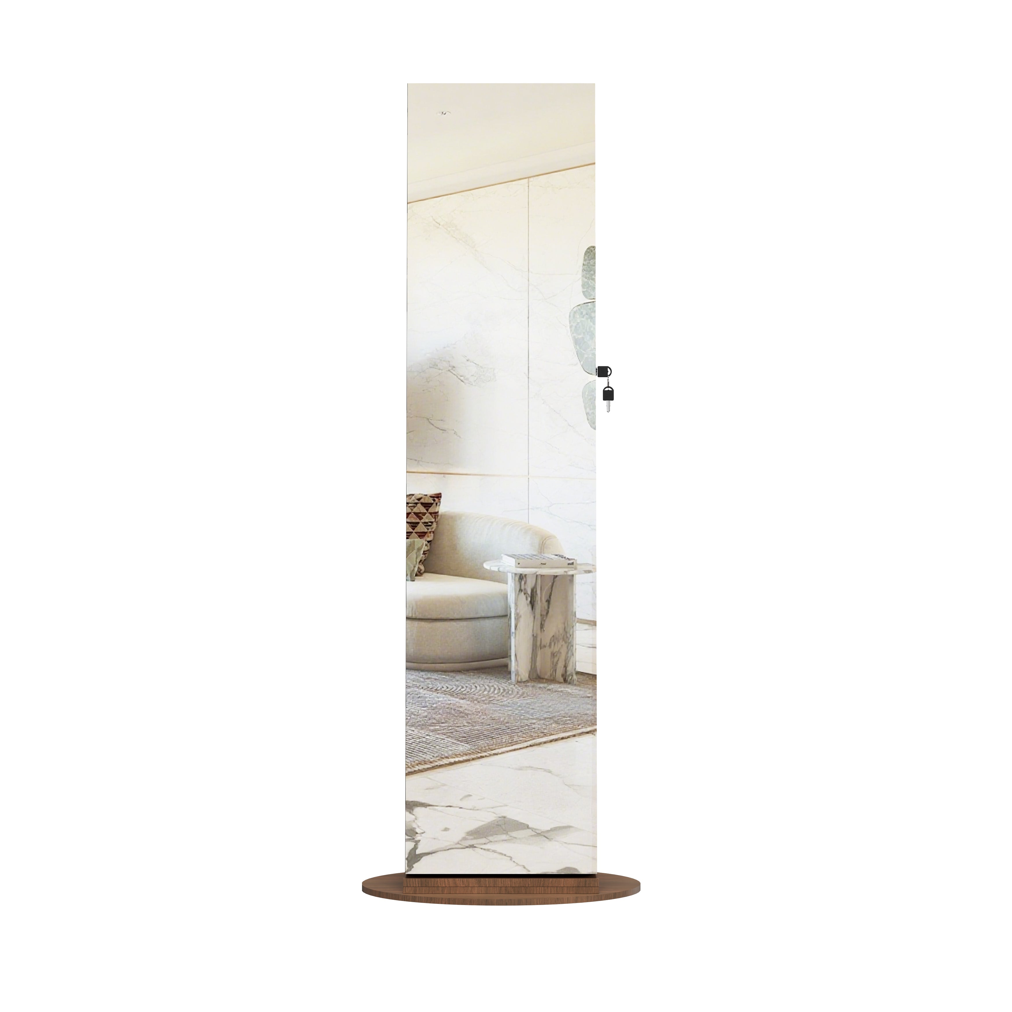 360° Swivel Jewelry Cabinet with Full Length Mirror