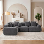 Oversized Cloud Velvet Curved Sectional Couch