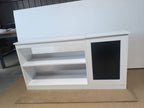 3-in-1 Kids Bookshelf and Toy Storage Cabinet with Chalkboard