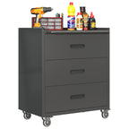 Heavy-Duty Metal Storage Cabinet with Wheels