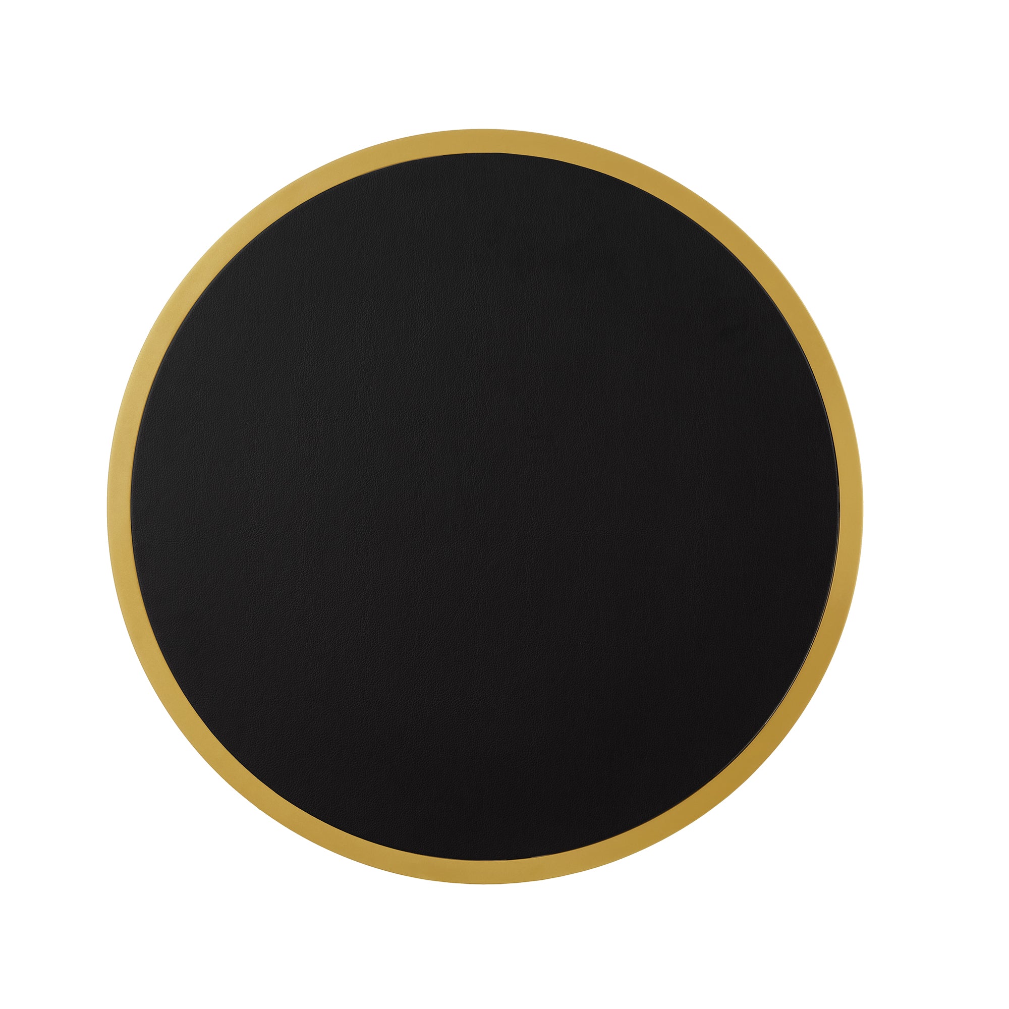 Modern Faux Leather Nesting Round Coffee Table Set