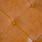 Seletar Tan Leather Ottoman