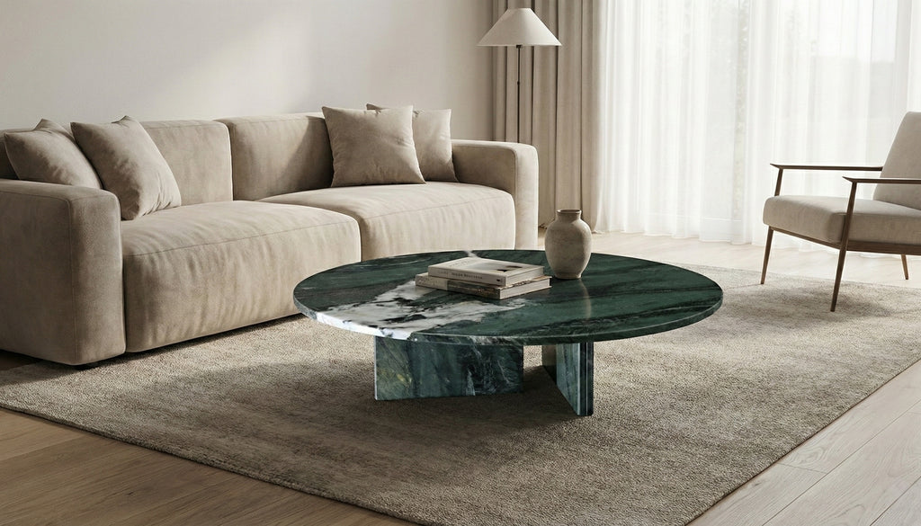 Green Marble & Metal Table