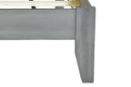 Solid Wood Platform Upholstered Headboard King Bed