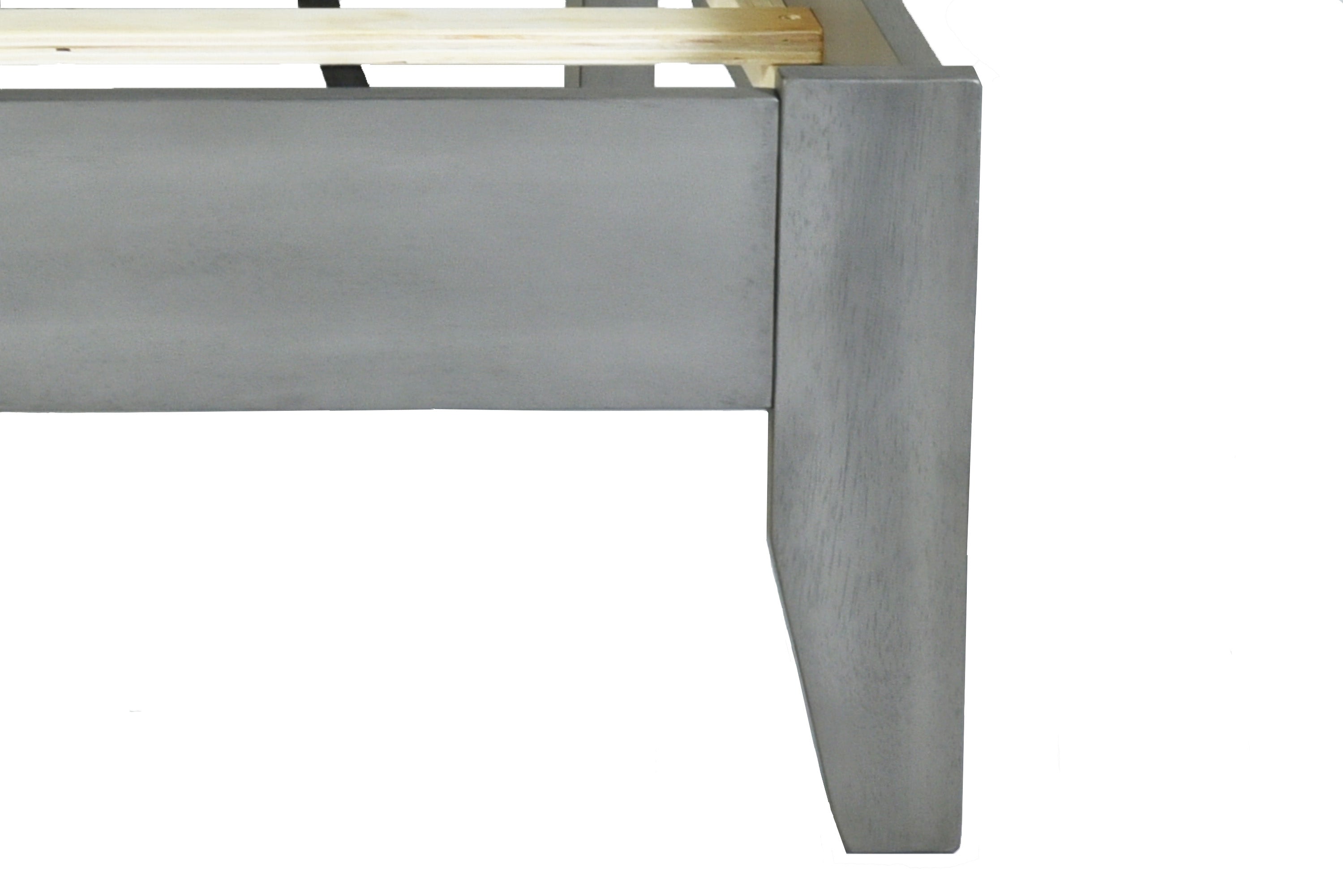 Solid Wood Platform Upholstered Headboard King Bed