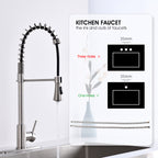 Brushed Nickel Single Handle Kitchen Faucet