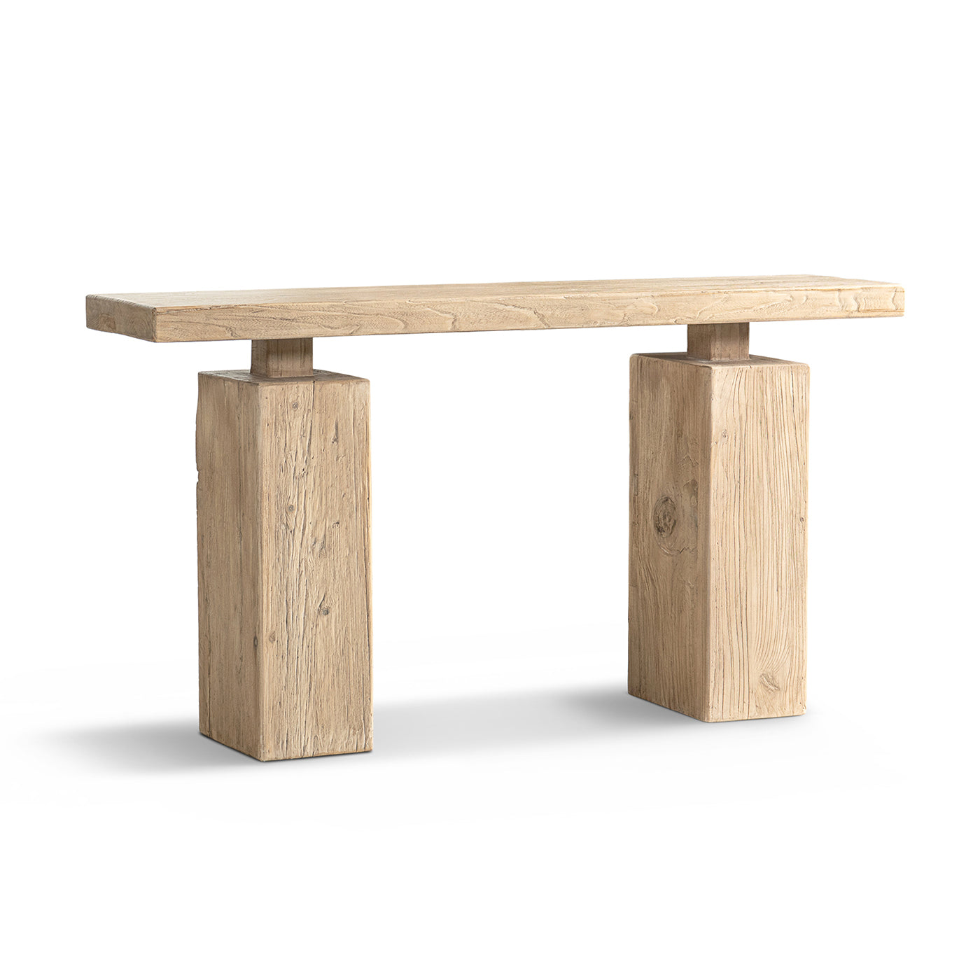 Calder 60" Solid Reclaimed Elm Plinth Console Table