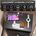 Modern Nightstand with Charger Station and USB Port