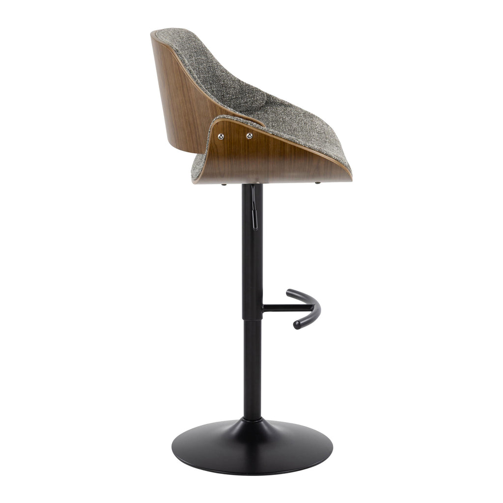 Mid-Century Modern Adjustable Barstool