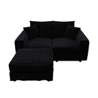 82.7" Plush Corduroy 3-Seat Sofa