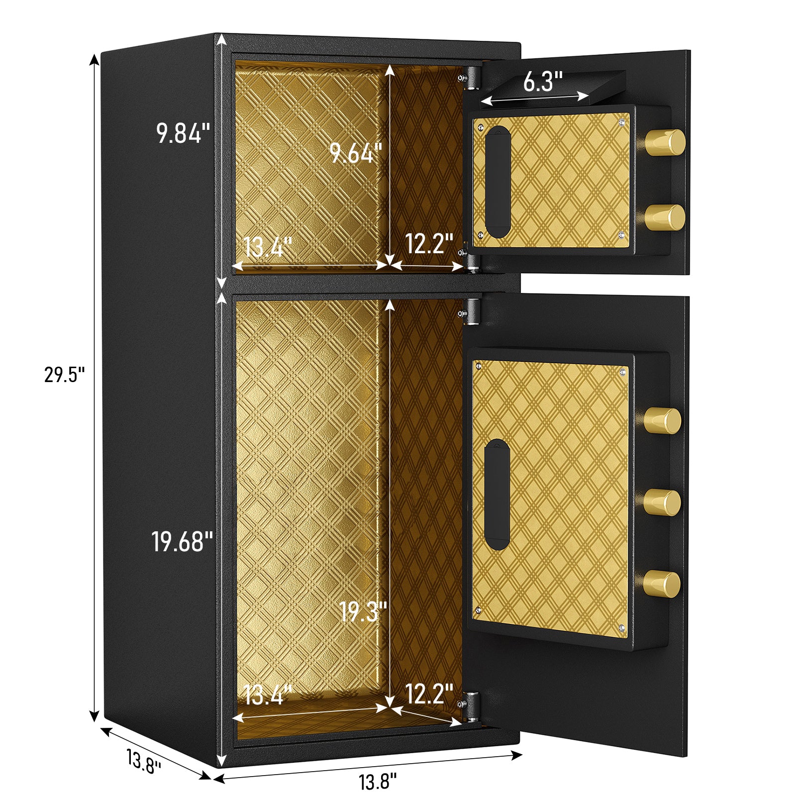 Large Double-Door Coin-Operated Safe with Digital Security Features