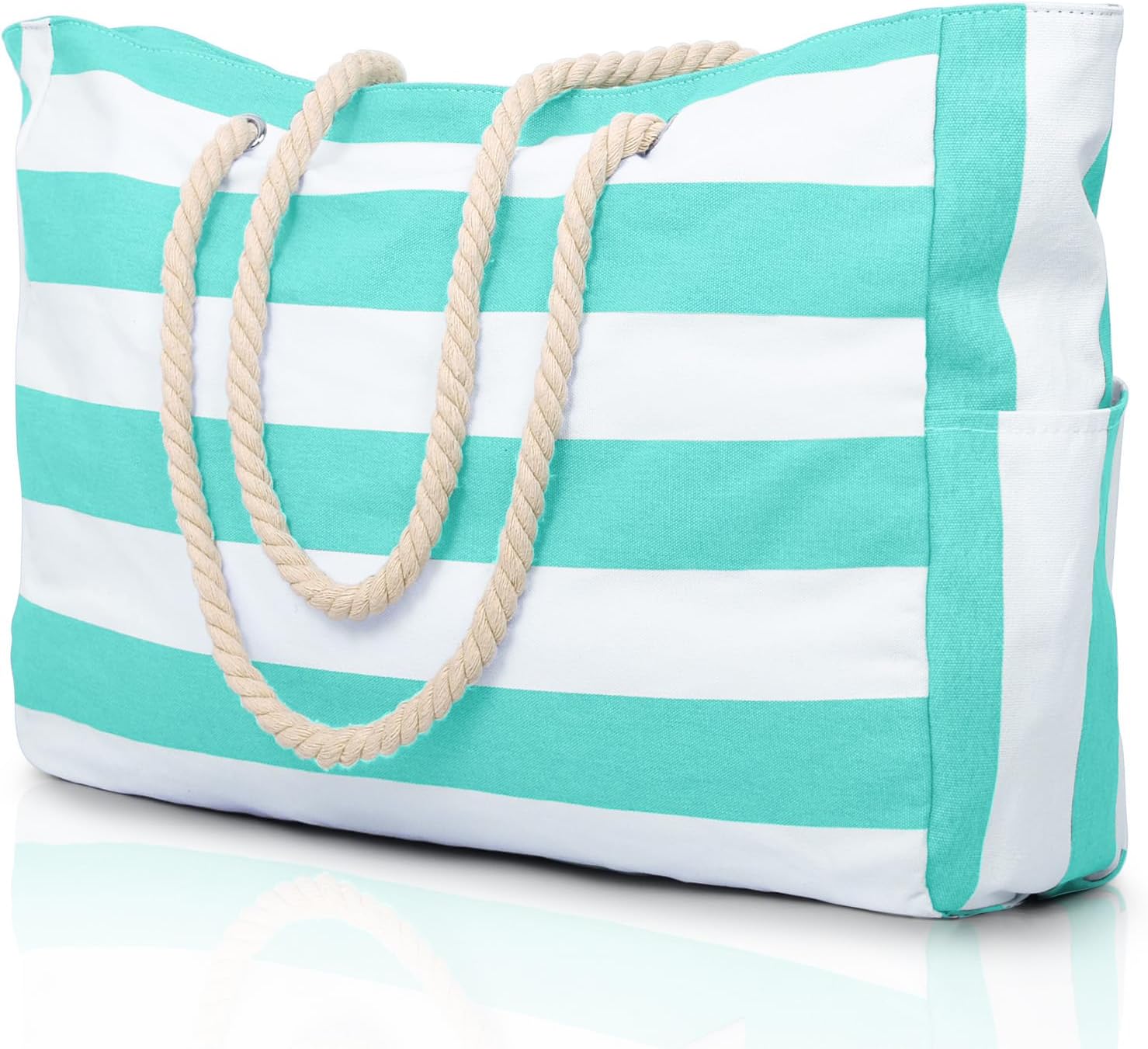 Waterproof Oversized Beach Tote Bag 20L Sandproof Zip Travel Carryall