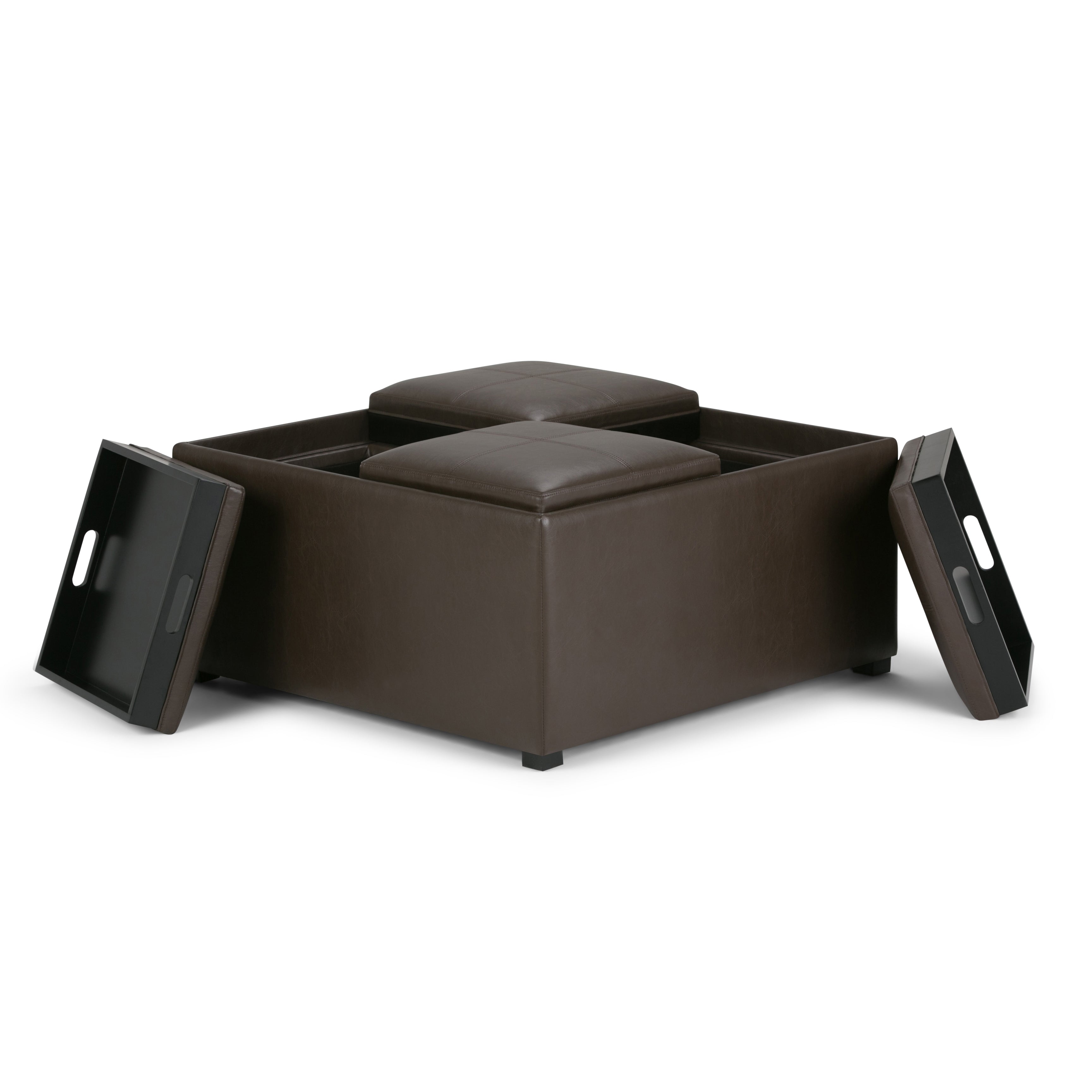 Avalon Square Coffee Table Storage Ottoman