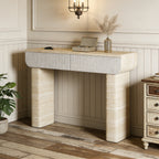 Entryway Table With Two Hidden Handle Drawers