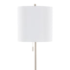 64" Contemporary Metal Floor Lamp in Brushed Nickel