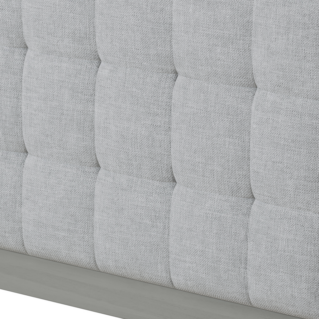 Solid Wood Platform Upholstered Headboard King Bed