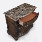 Marble Top Three Drawers Nightstand