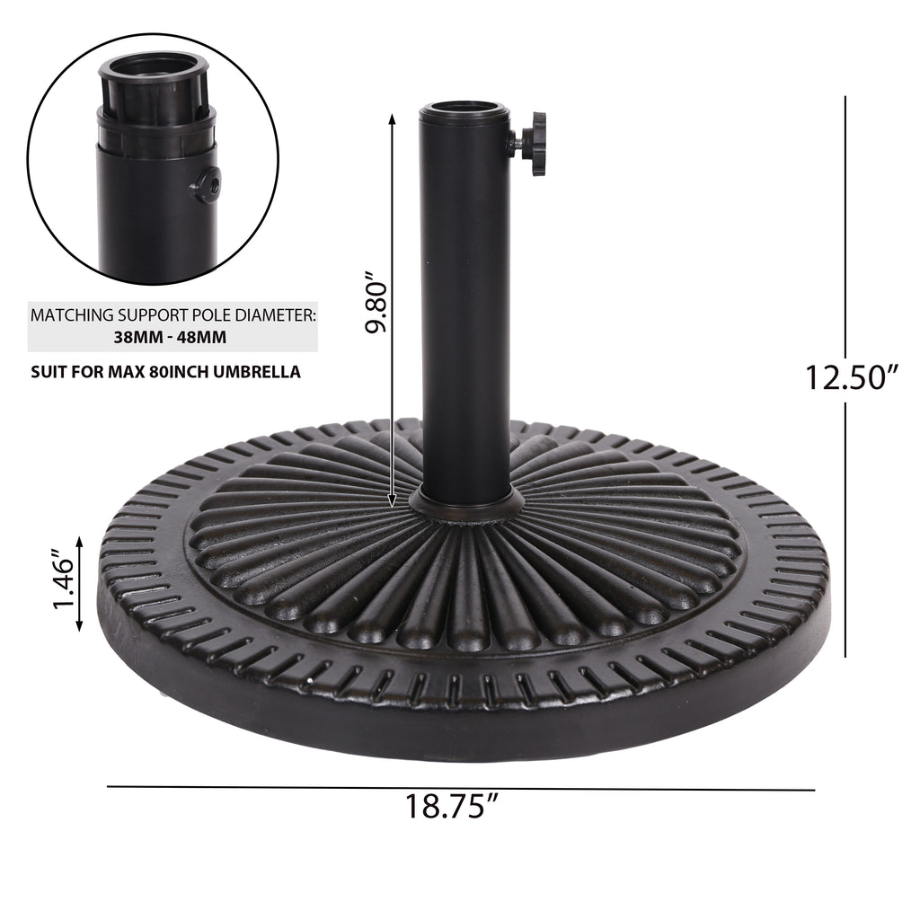 Black Rock Resin Umbrella Base