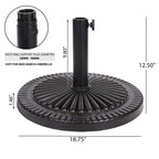 Black Rock Resin Umbrella Base