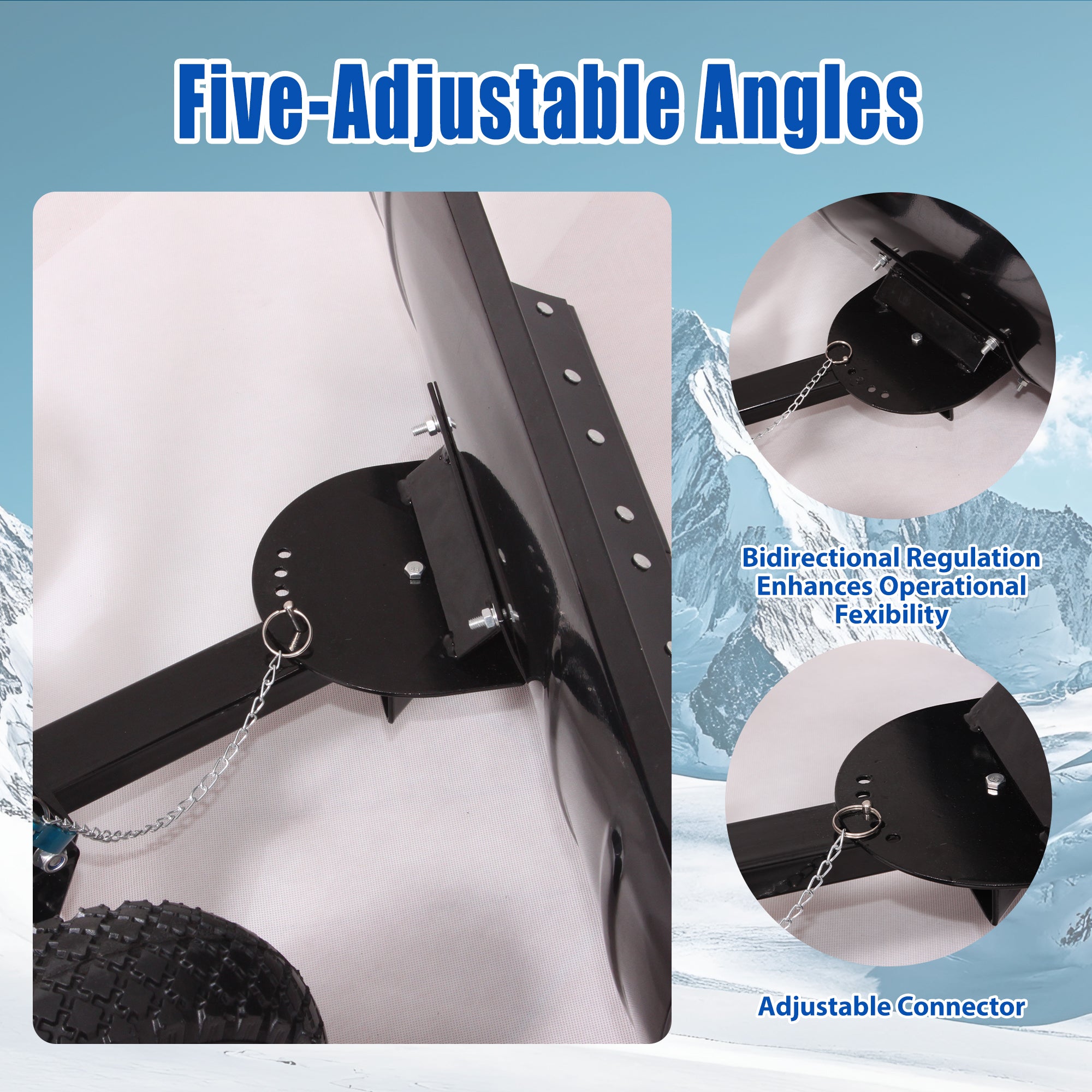 30" Wide Metal Snow Pusher