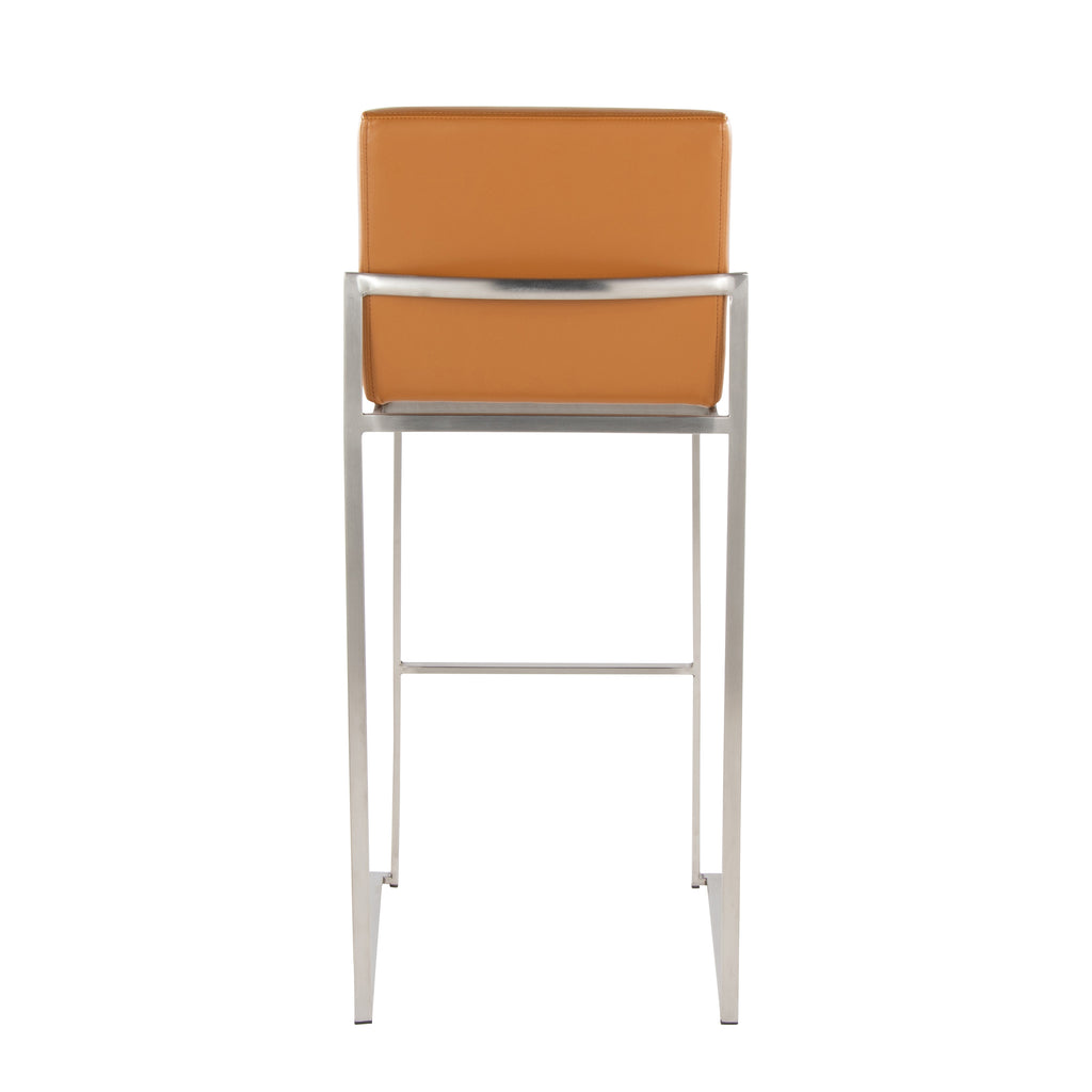 30" Contemporary High Back Barstool Set of 2