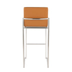 30" Contemporary High Back Barstool Set of 2