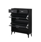 Large Size Shoe Cabinet - Modern Tipping Bucket Organizer