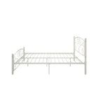 Unique Flower Sturdy Metal Bed Frame with Headboard and Footboard