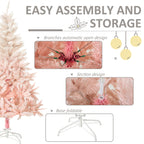 HOMCOM 7ft Unlit Spruce Artificial Christmas Tree with Realistic Branches