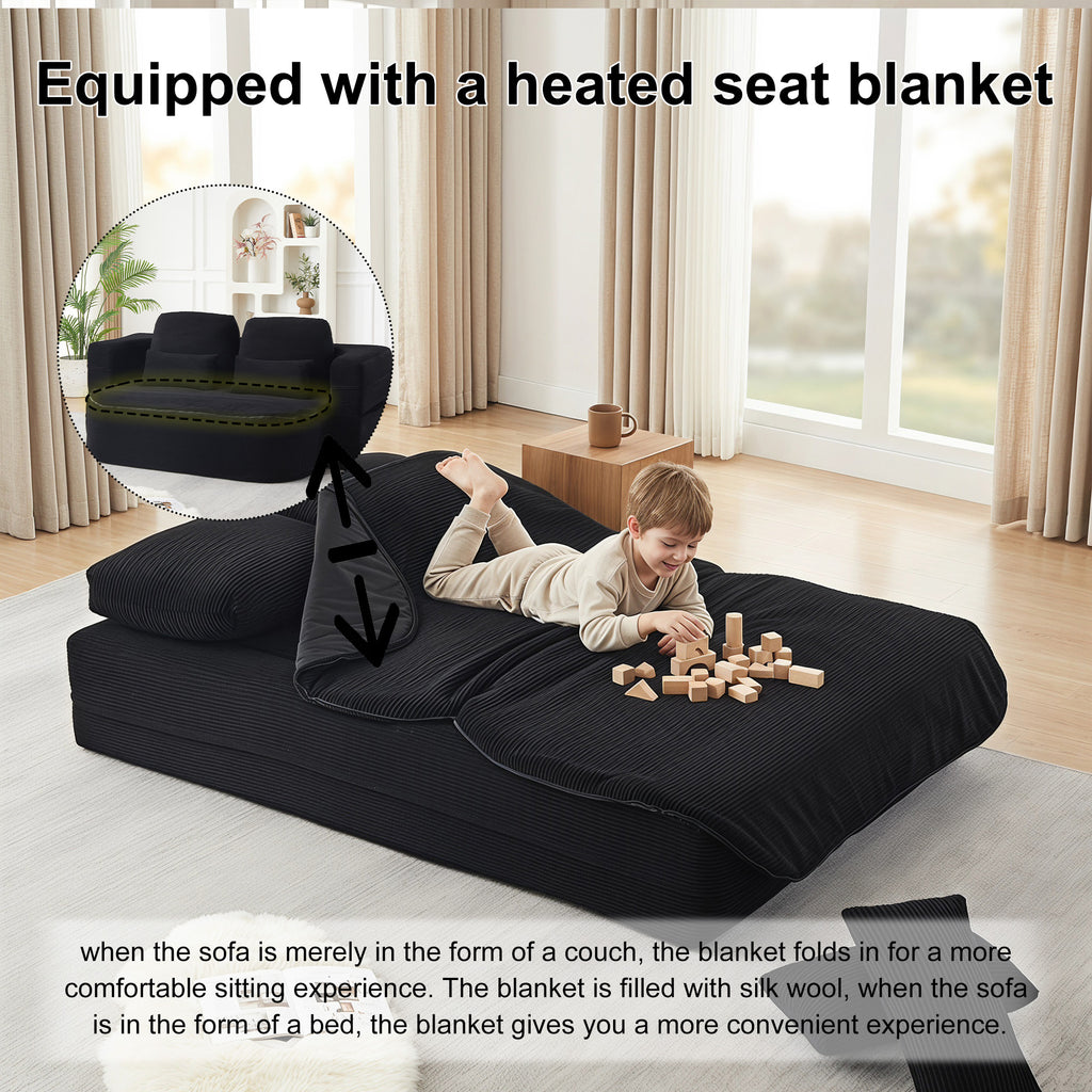 75'' 2-in-1 Foldable Sofa Bed